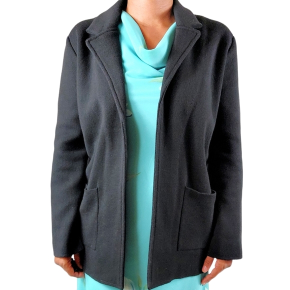 Magaschoni Black Cotton Blend Cardigan - Picture 5 of 9